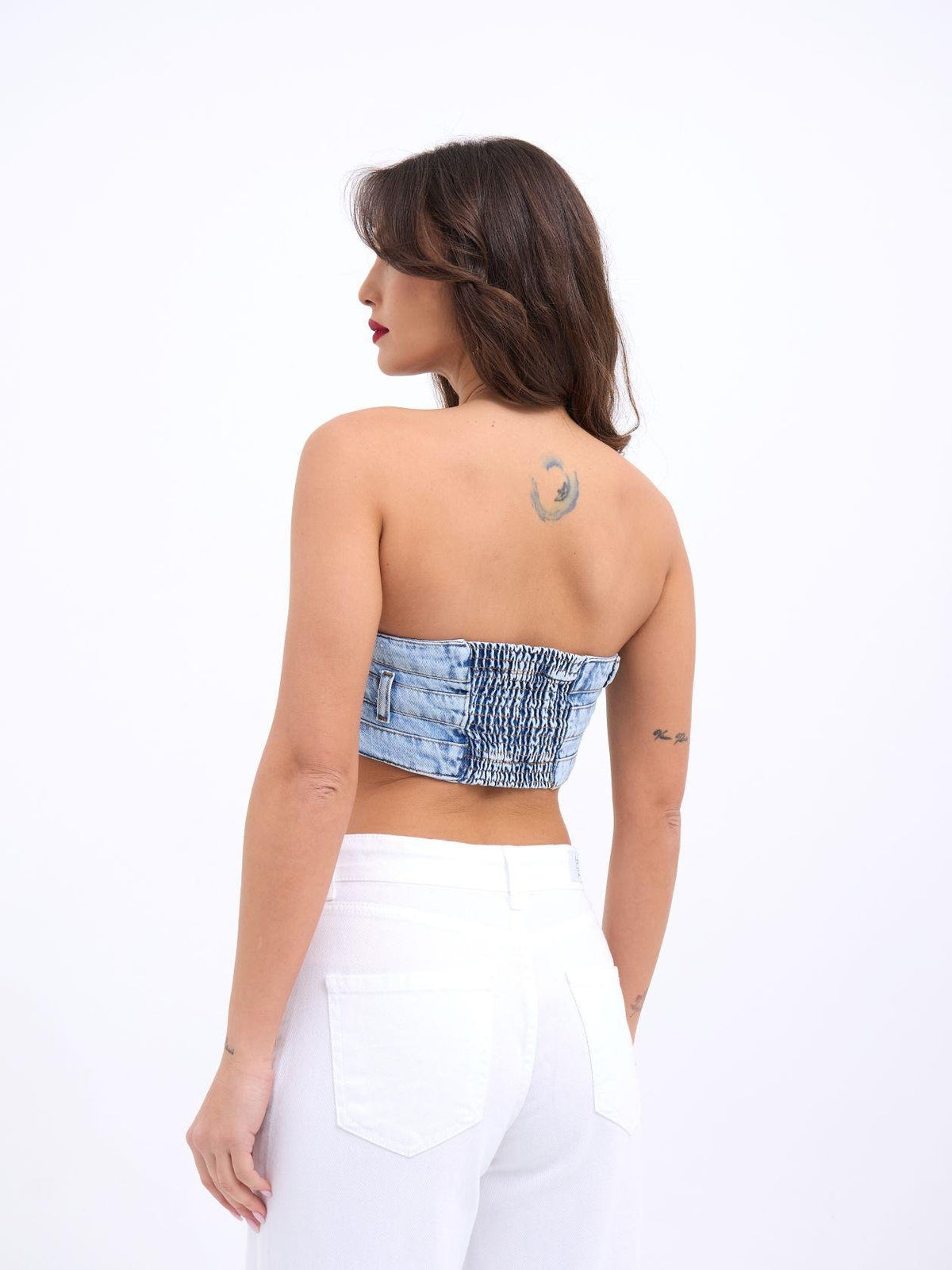 6817 DENIM CROP-BLAU