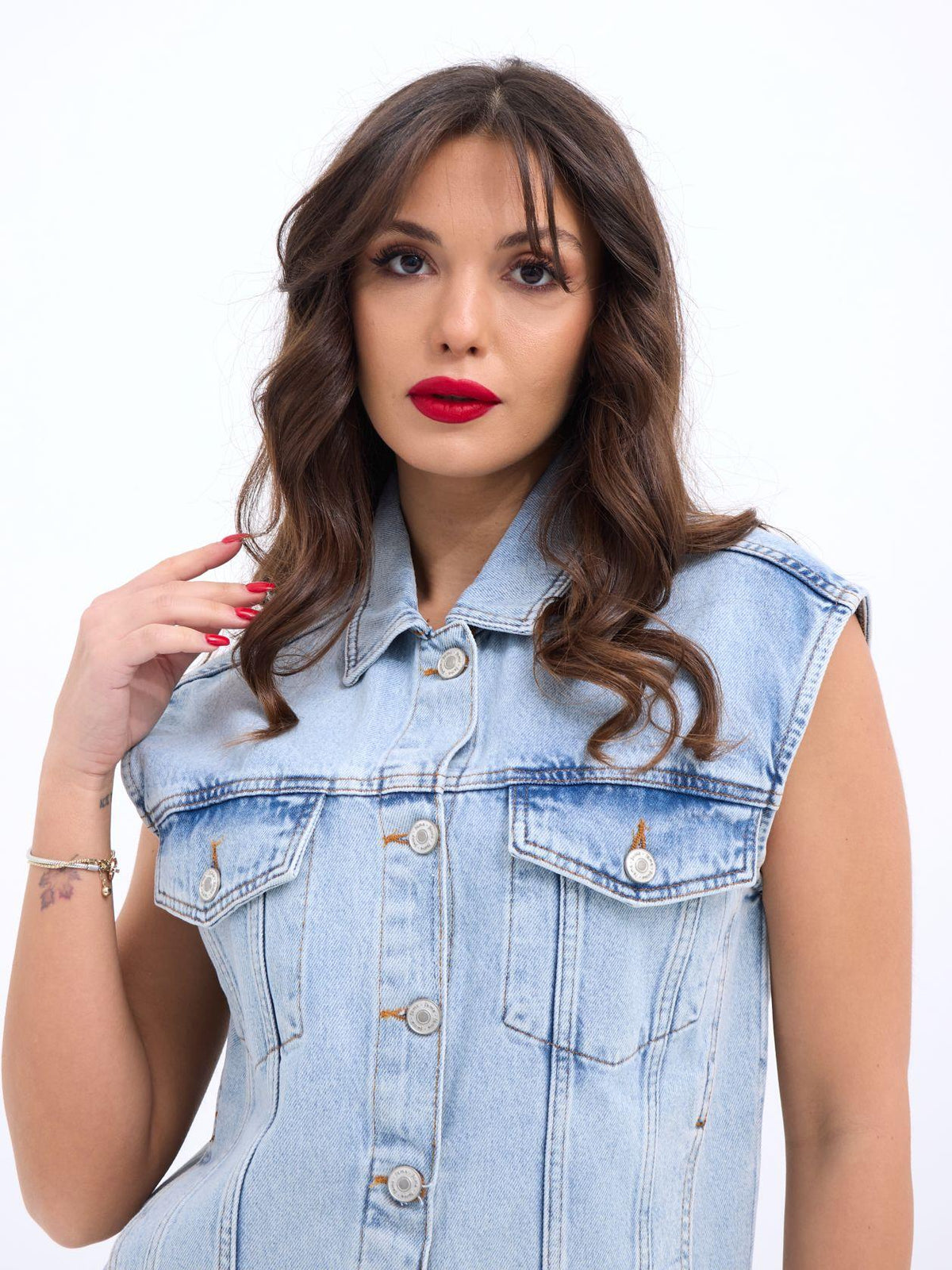 6822 Jeansweste, Hellblau