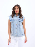 6822 Jeansweste, Hellblau