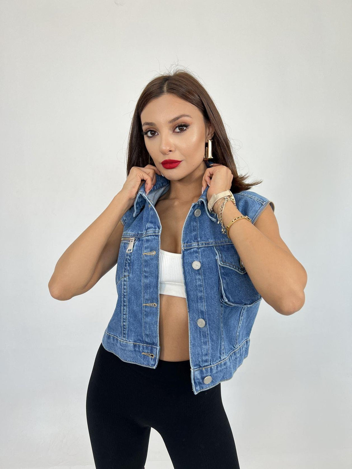 6852 Jeansjacke – Blau