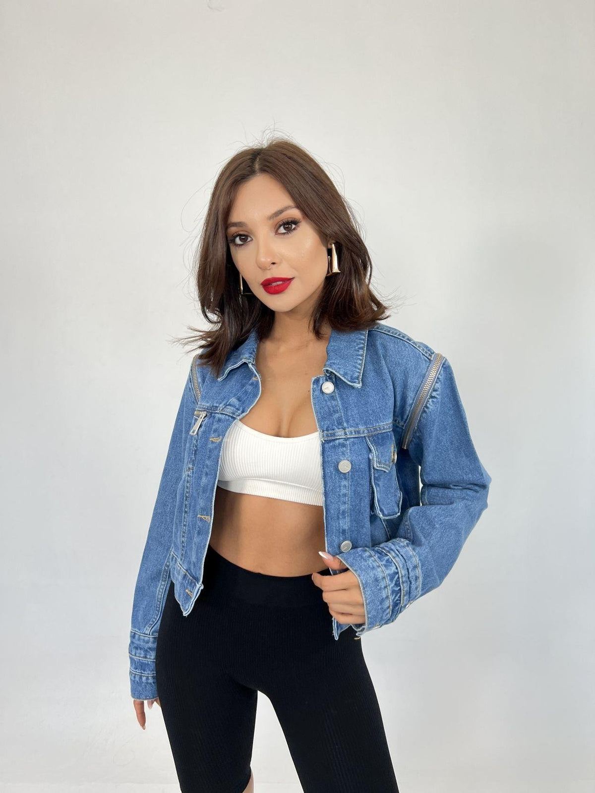 6852 Jeansjacke – Blau
