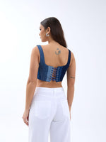 6890 KOT CROP-MAVİ