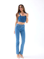 6895 FLARE DENIM-HELLBLAU