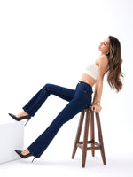 6895 FLARE DENIM-DUNKELBLAU