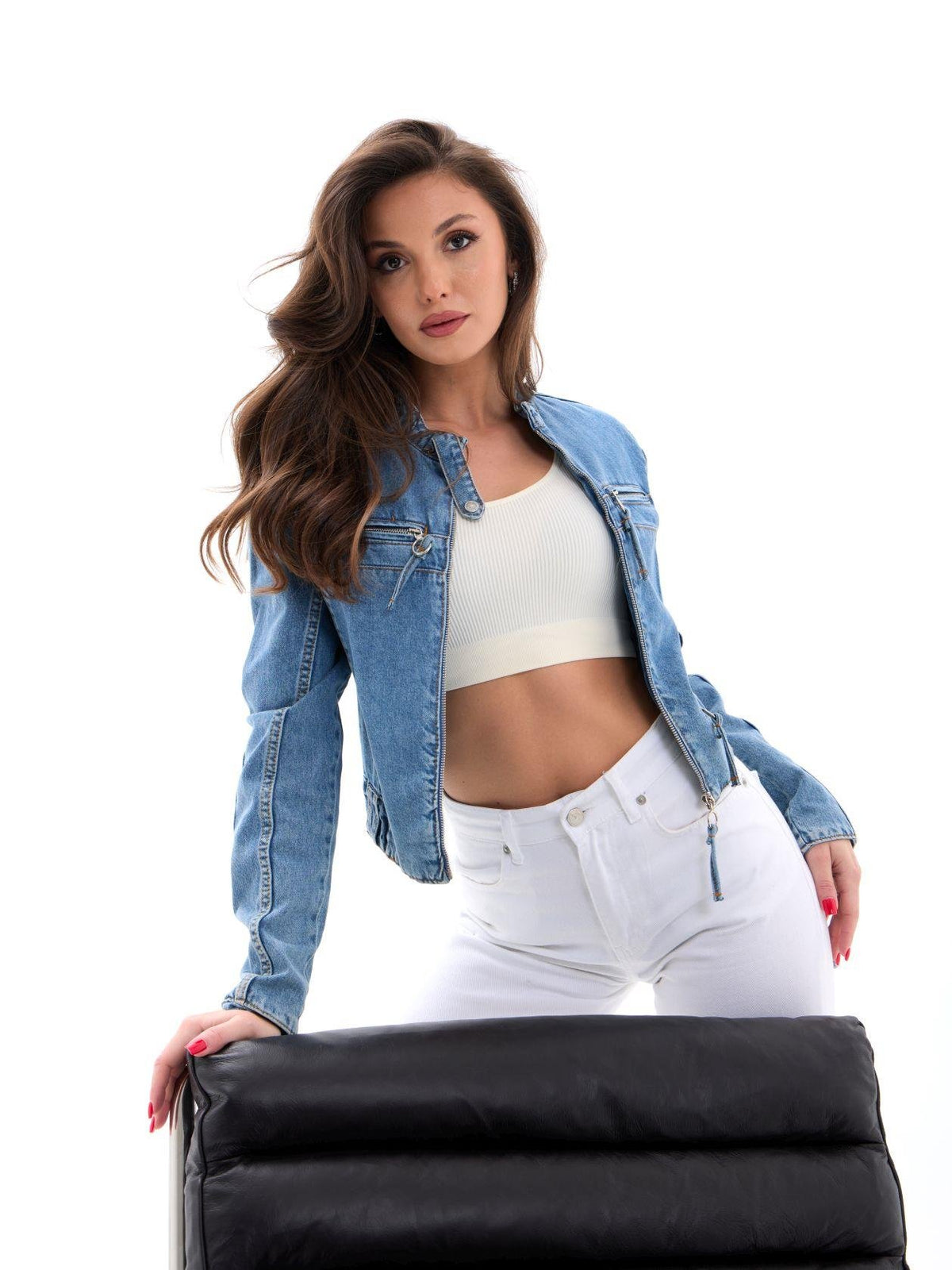 6908 Jeansjacke – Blau