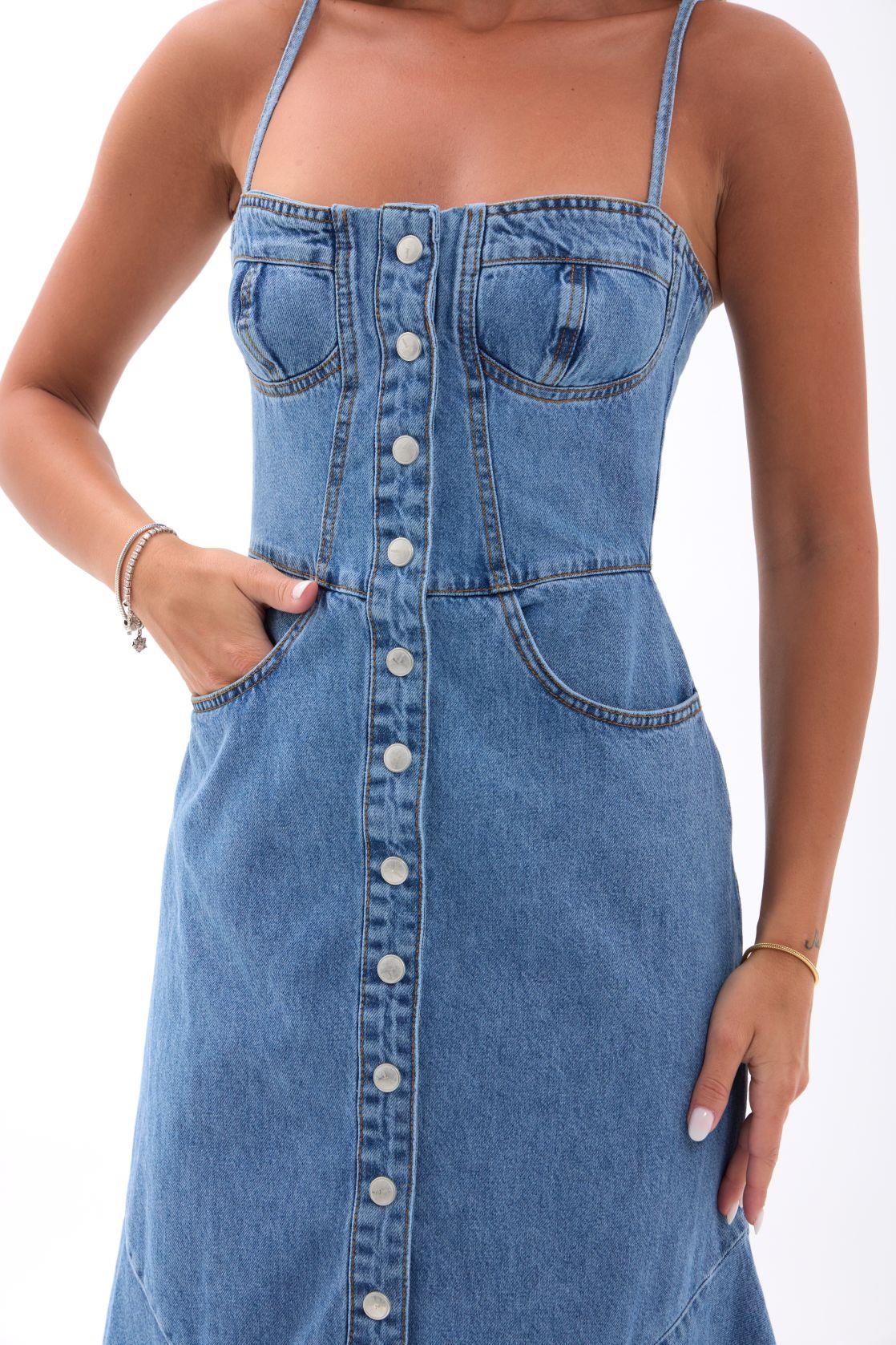 6983 Jeanskleid-Blau