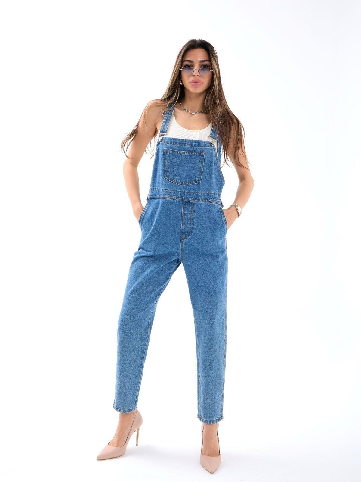 7126 Jeans-Overalls – Blau