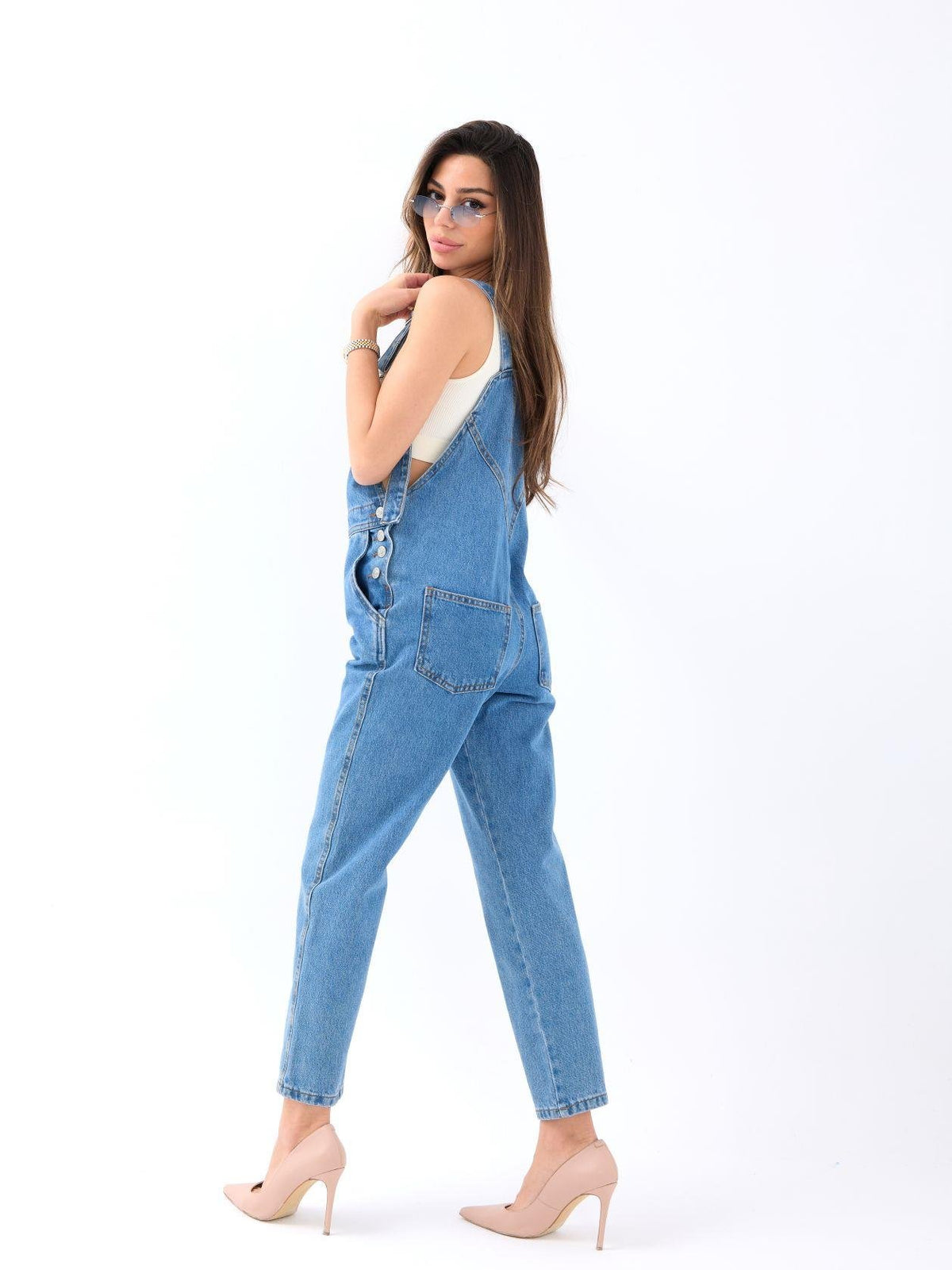 7126 Jeans-Overalls – Blau