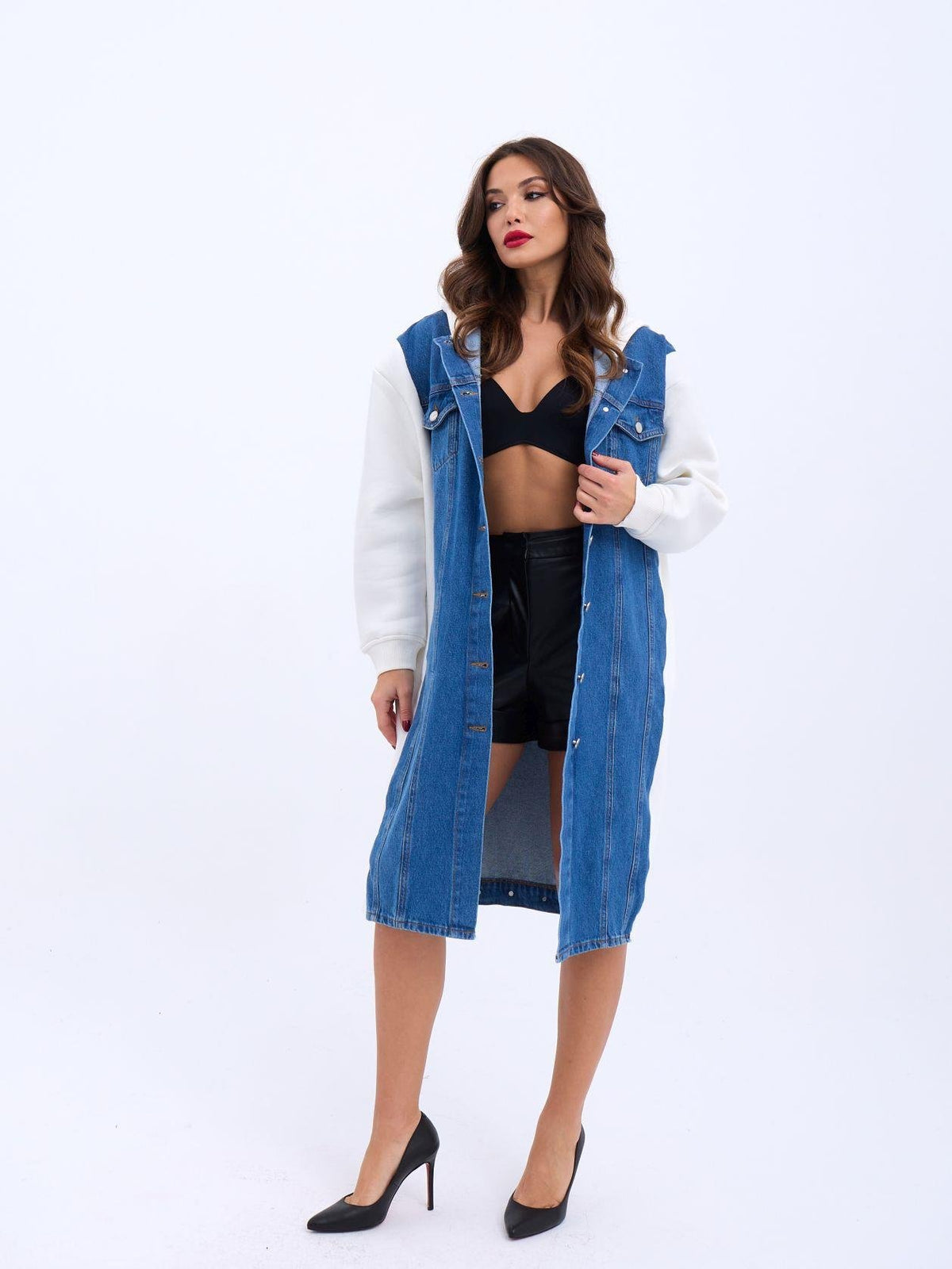 7188 LANGE JEANSJACKE-ECRU