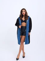 7188 LANGE JEANSJACKE-SCHWARZ