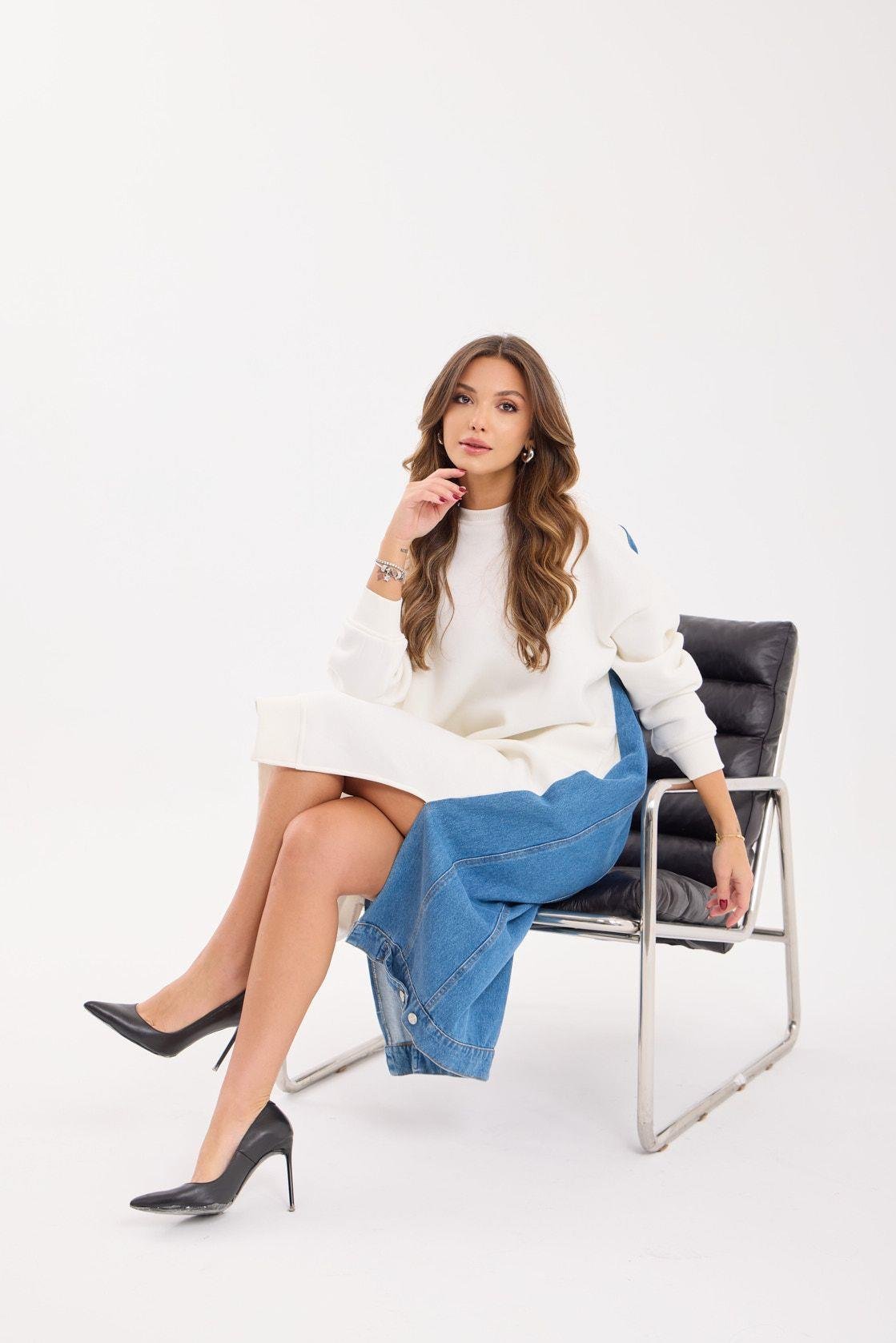 7194 LANGER SWEAT-ECRU