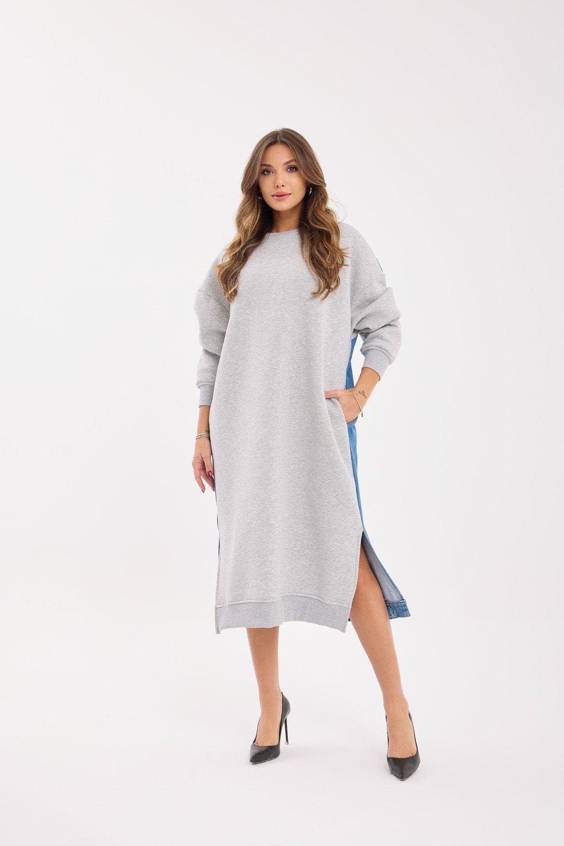 7194 LANGER SWEAT-GRAU