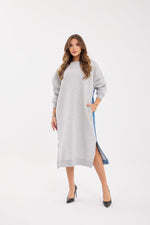 7194 LANGER SWEAT-GRAU