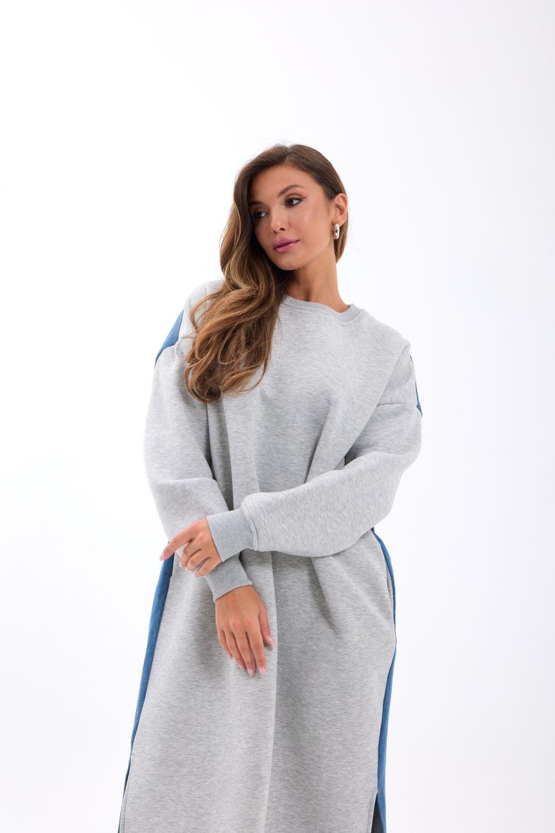 7194 LANGER SWEAT-GRAU
