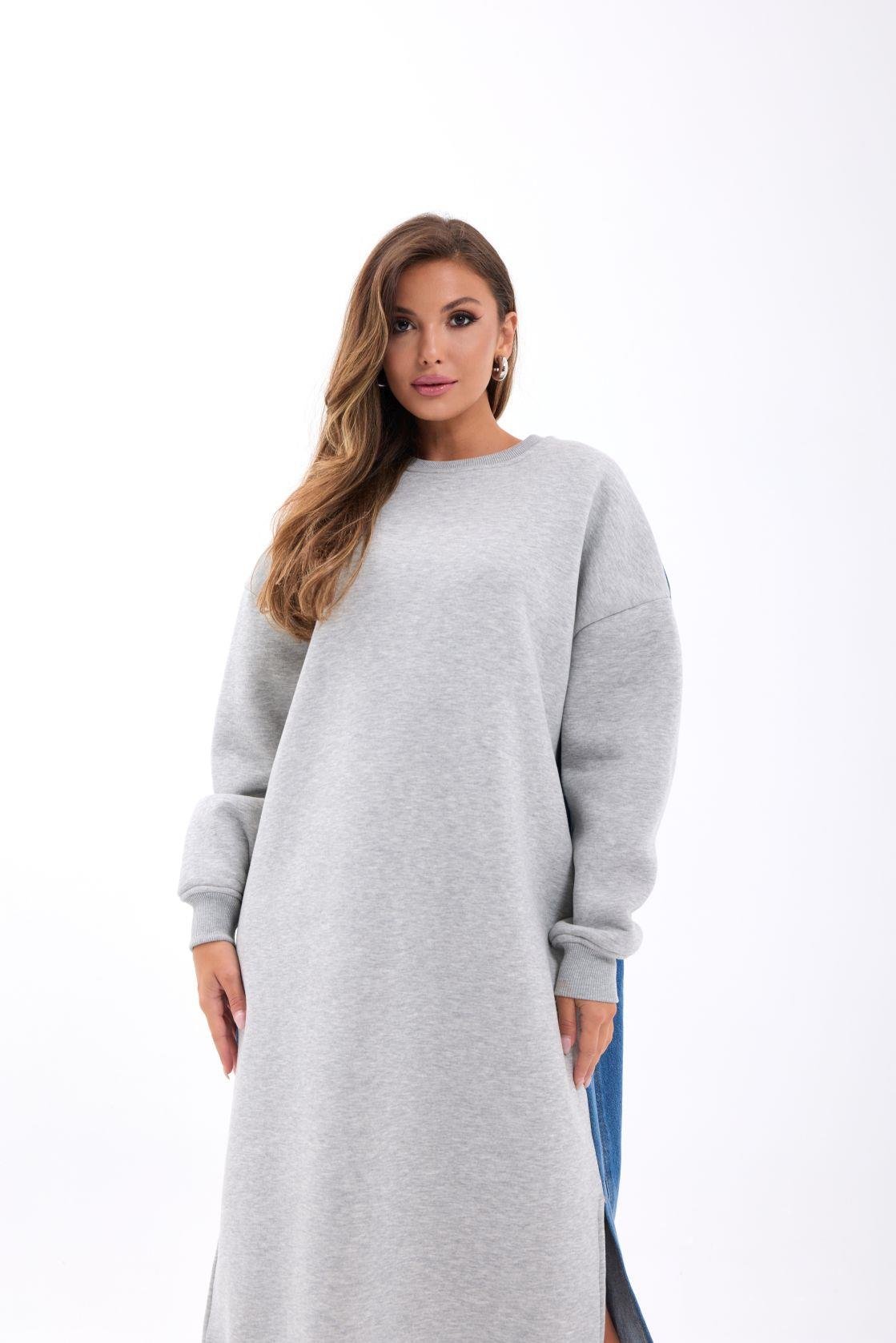 7194 LANGER SWEAT-GRAU