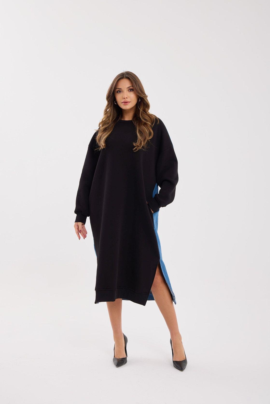 7194 UZUN SWEAT-SİYAH