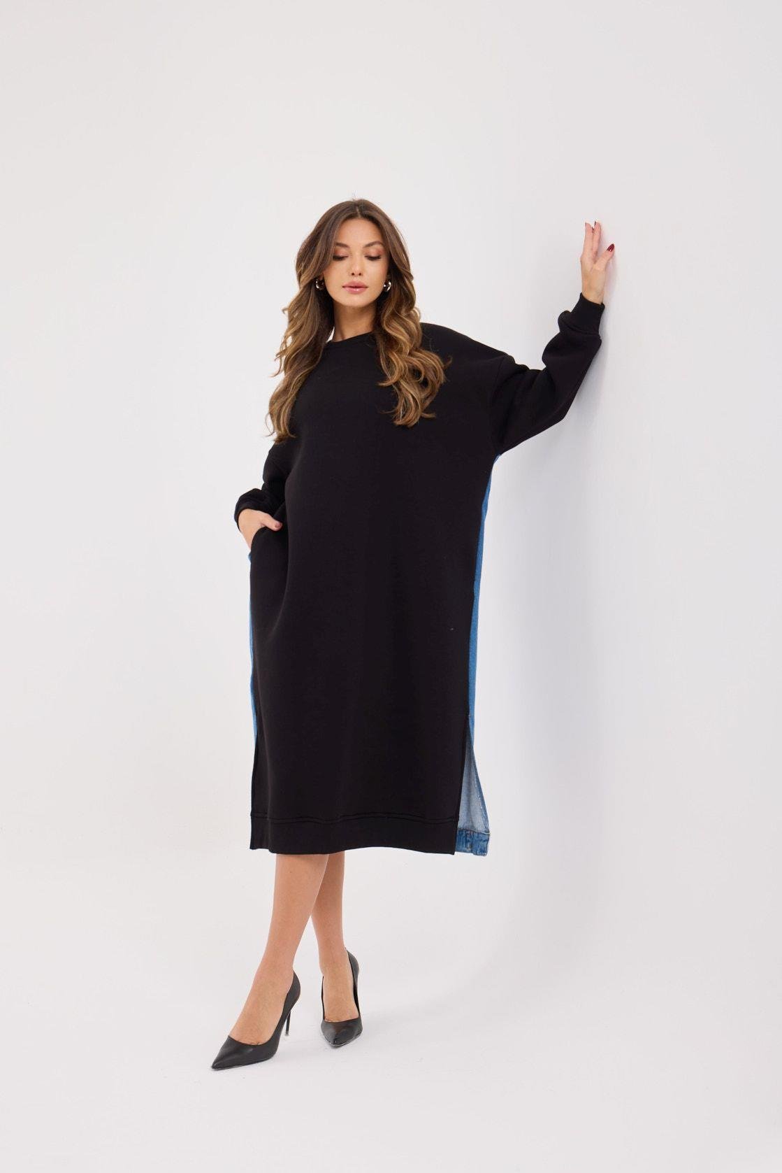 7194 UZUN SWEAT-SİYAH