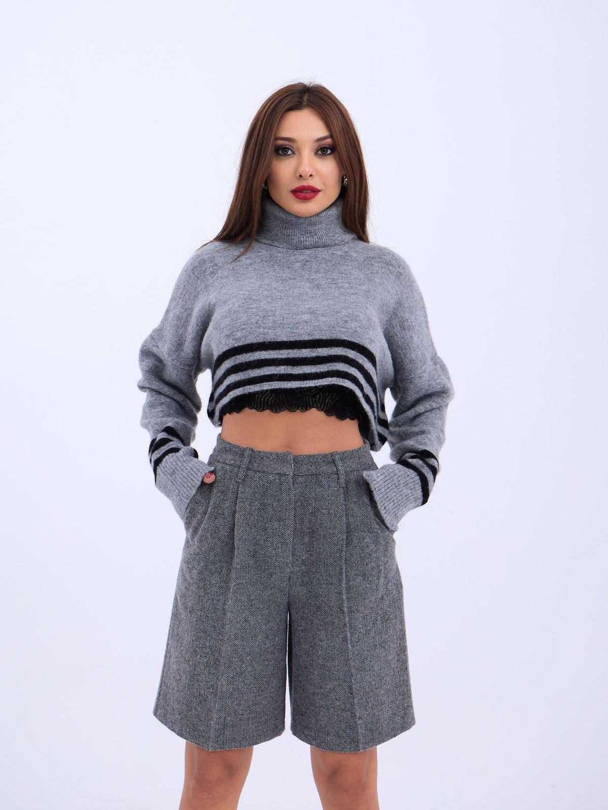 7245 SHORTS-GRAU