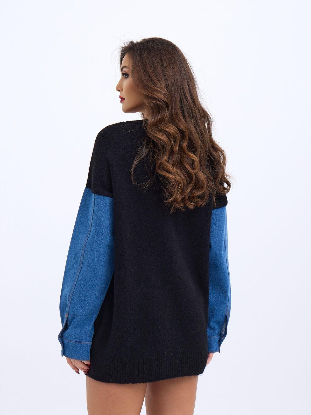7281 STRICKJEANS-SCHWARZ