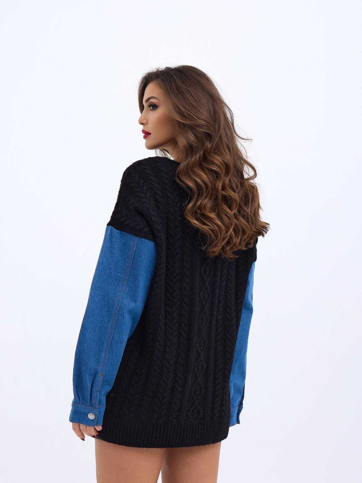 7282 STRICKJEANS-SCHWARZ