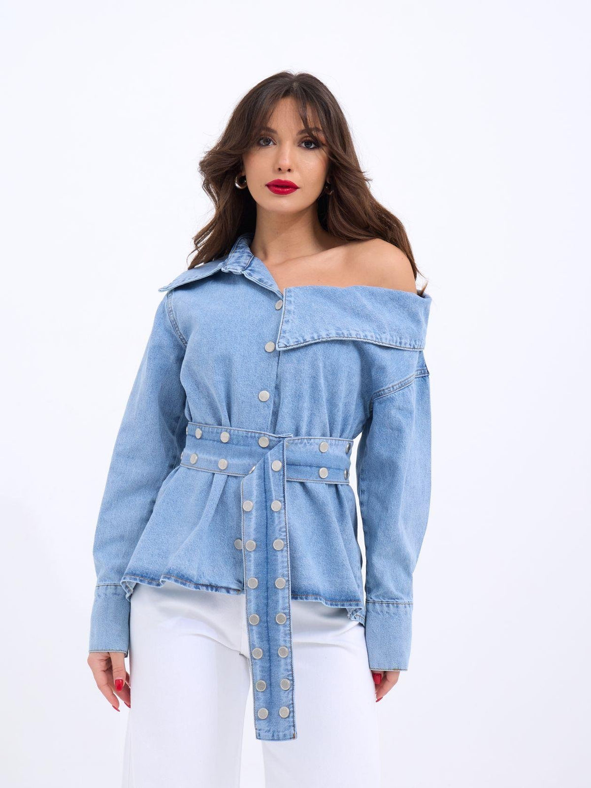 7308 Jeanshemd-Blau