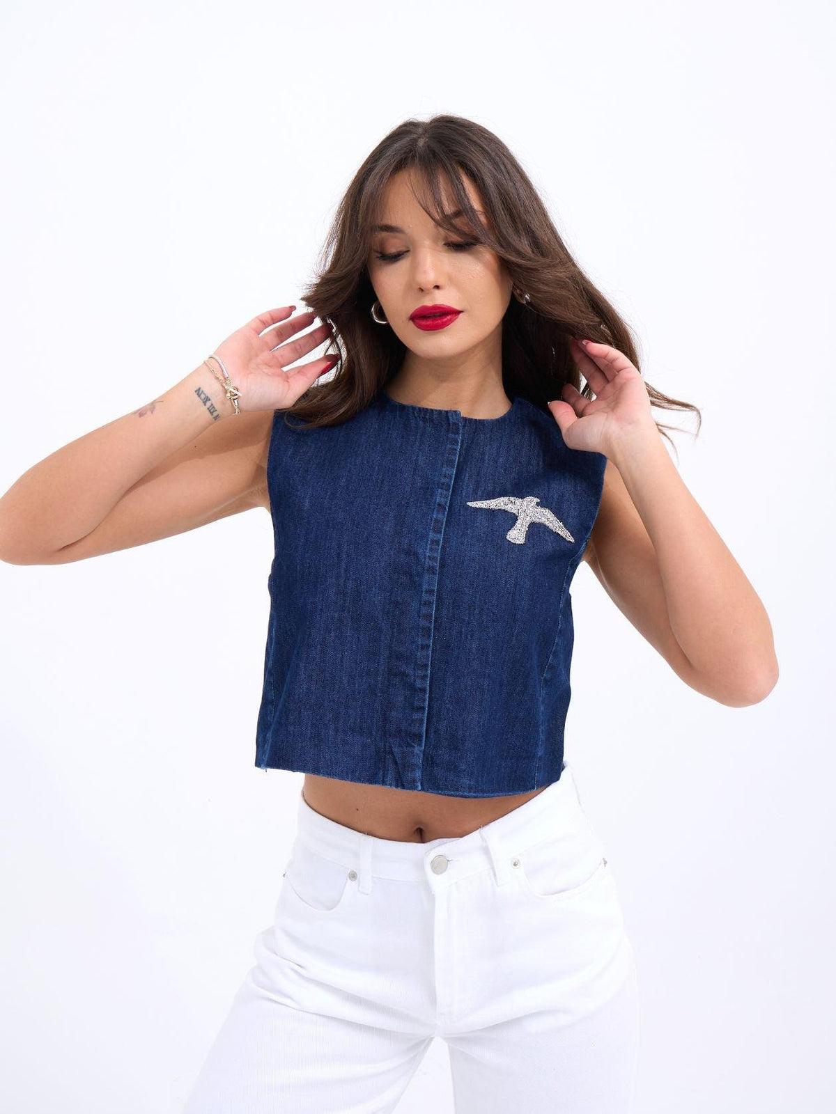 7336 Jeansweste, Blau