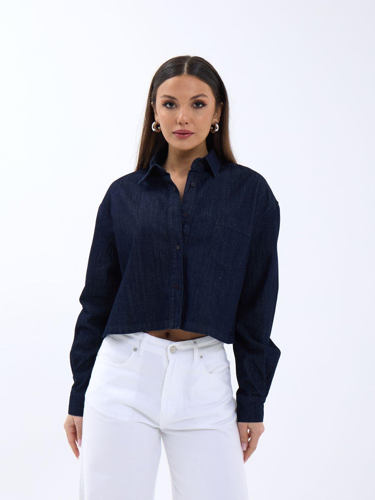 7362 Jeanshemd – Marineblau