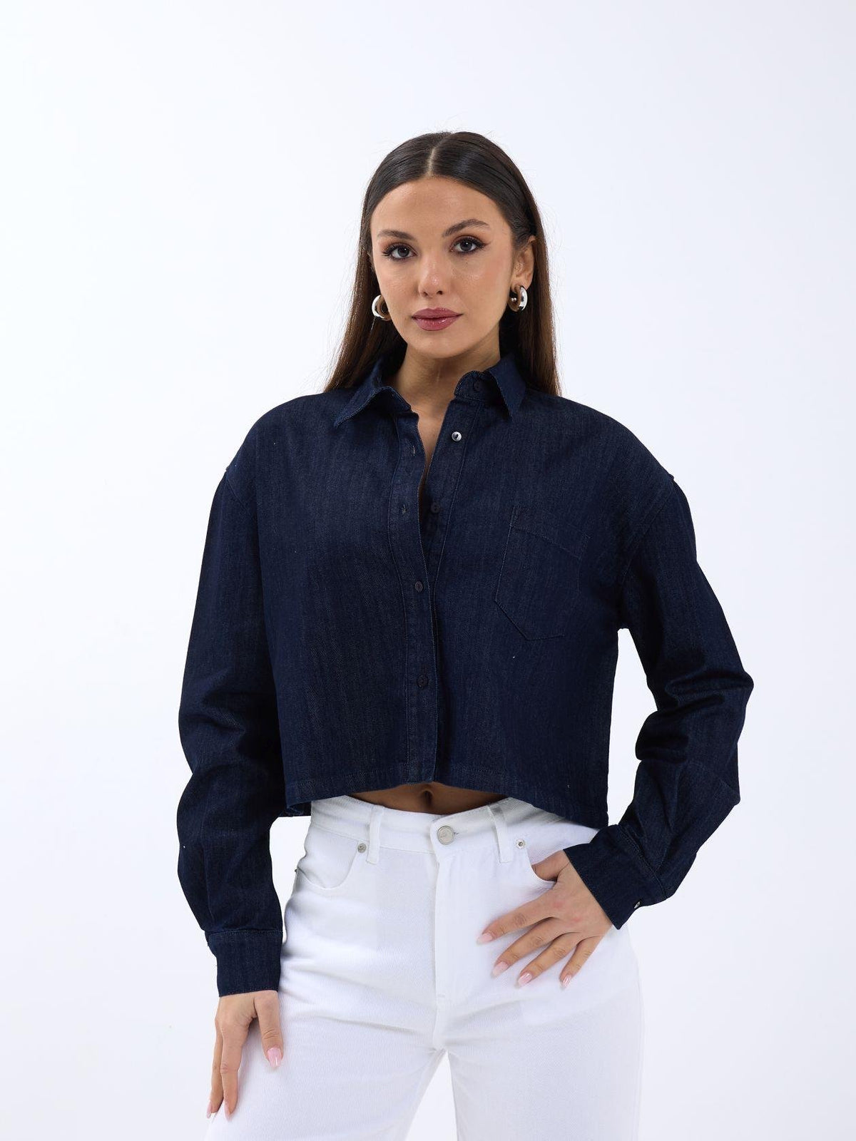 7362 Jeanshemd – Marineblau