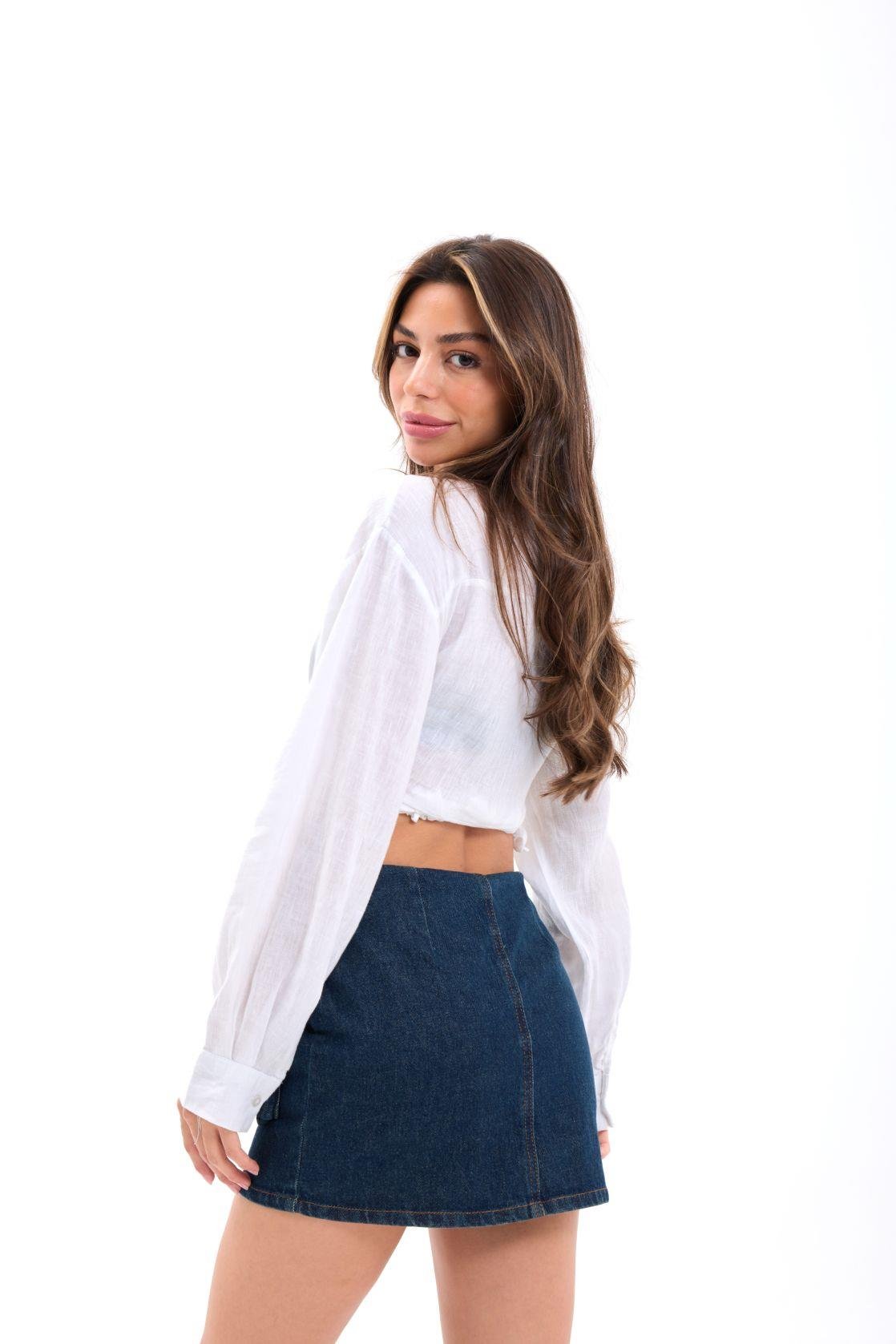 7392 Jeansrock-Blau