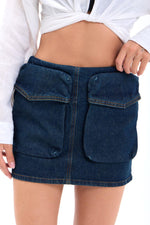 7392 Jeansrock-Blau