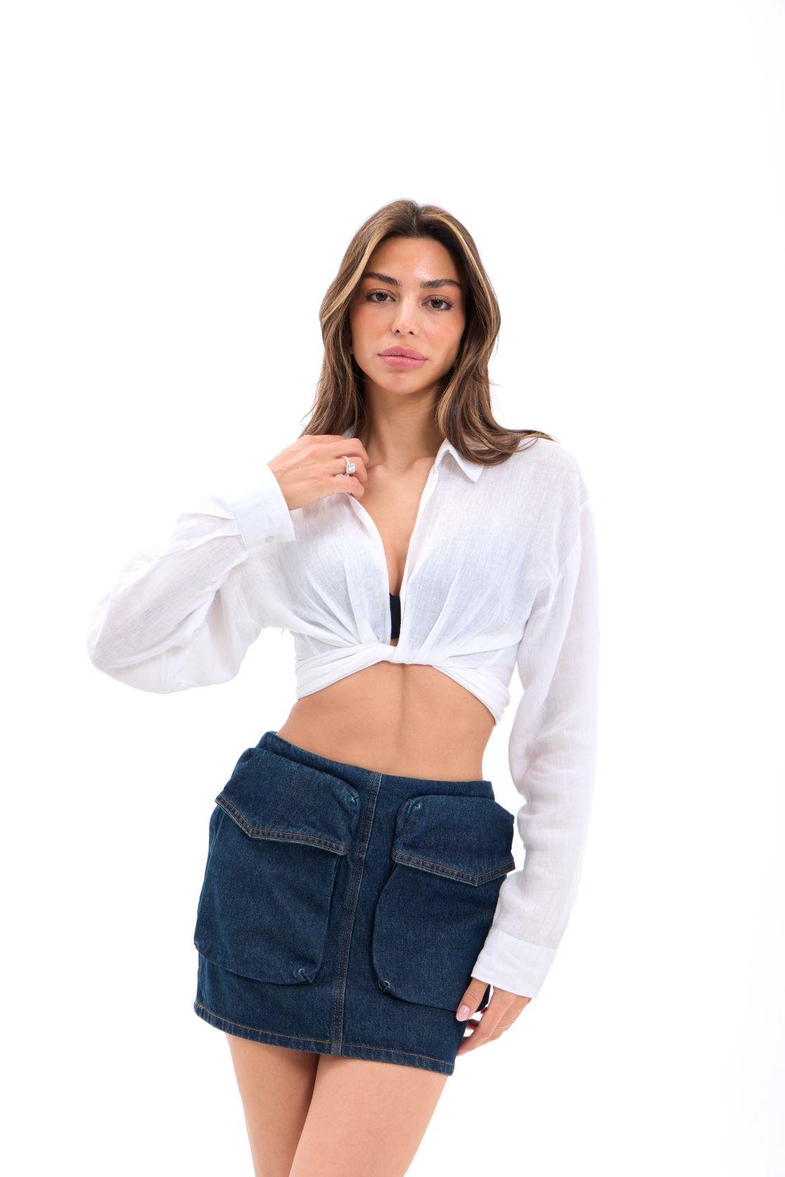 7392 Jeansrock-Blau