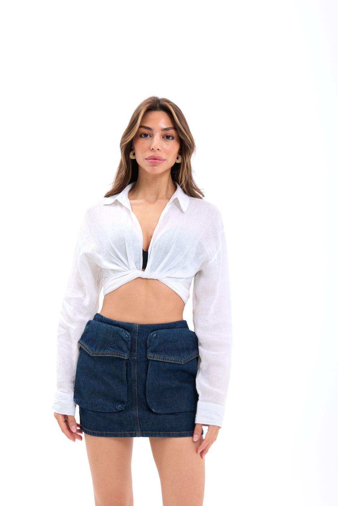 7392 Jeansrock-Blau