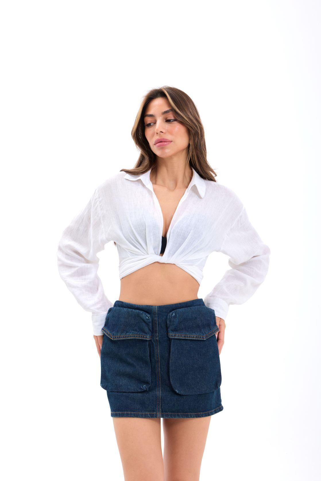 7392 Jeansrock-Blau