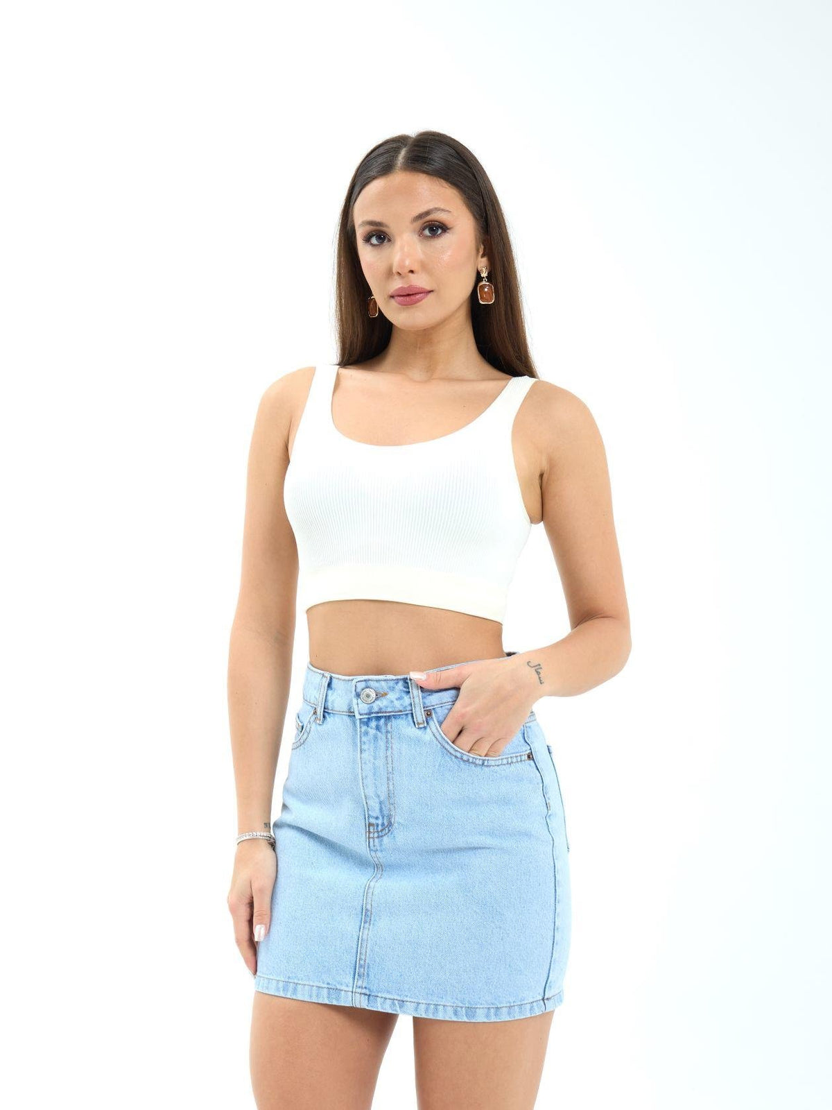7395 Jeansrock – Hellblau