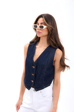 7414 Jeansweste, Blau