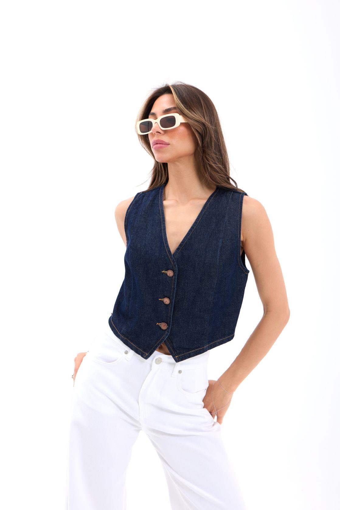7414 Jeansweste, Blau