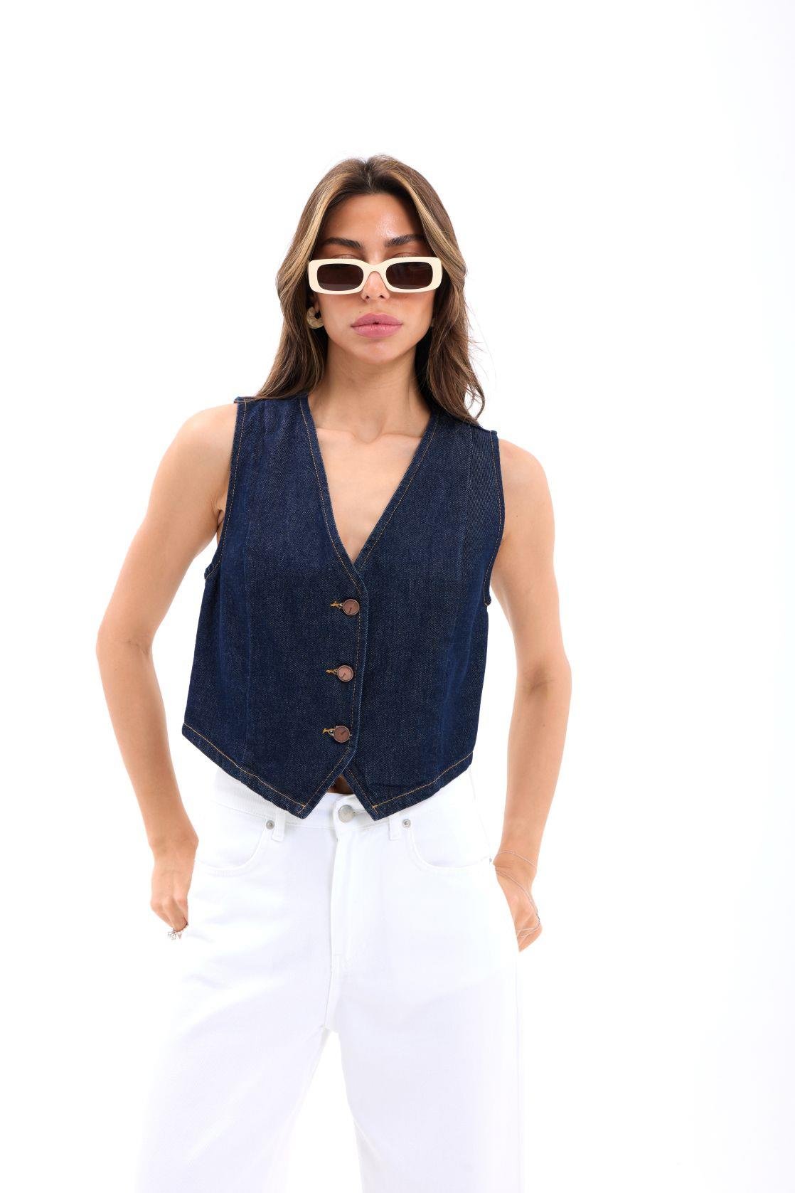 7414 Jeansweste, Blau