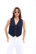 7414 Jeansweste, Blau