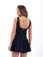 7460 KOT ELBİSE-MAVİ