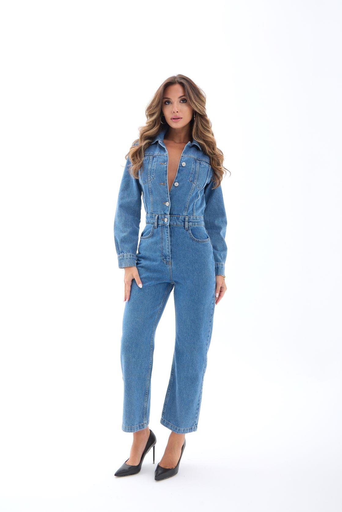 7467 Jeans-Overalls – Blau