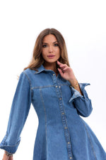 7487 Jeanskleid-Blau