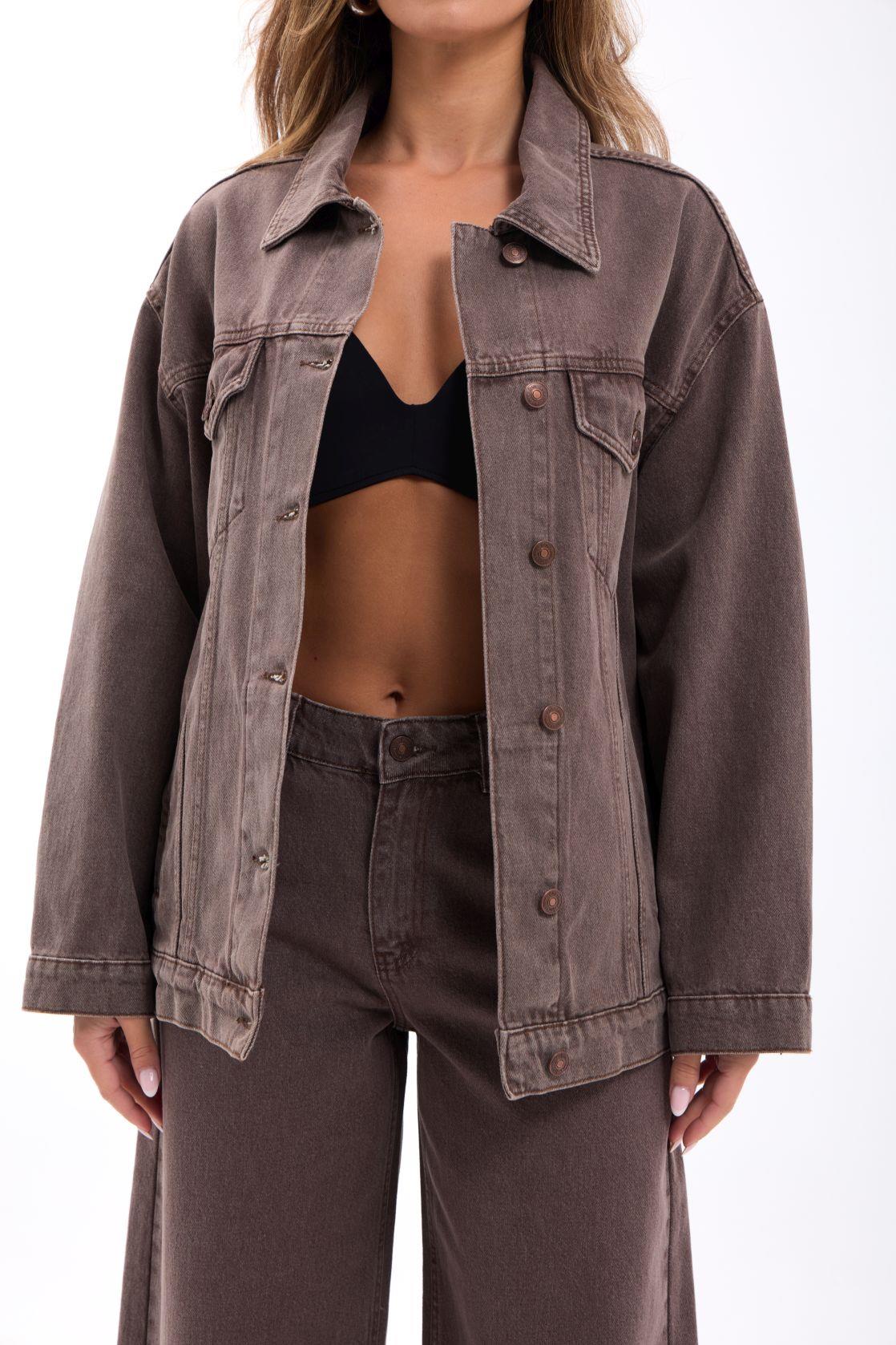 7490 Jeansjacke – Braun