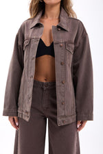 7490 Jeansjacke – Braun