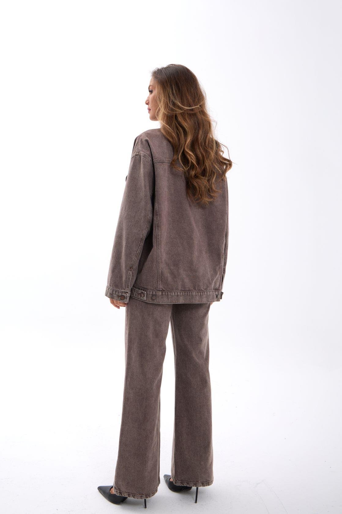 7490 Jeansjacke – Braun