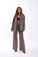 7490 Jeansjacke – Braun