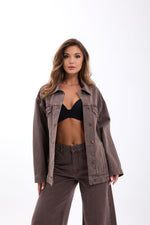 7490 Jeansjacke – Braun