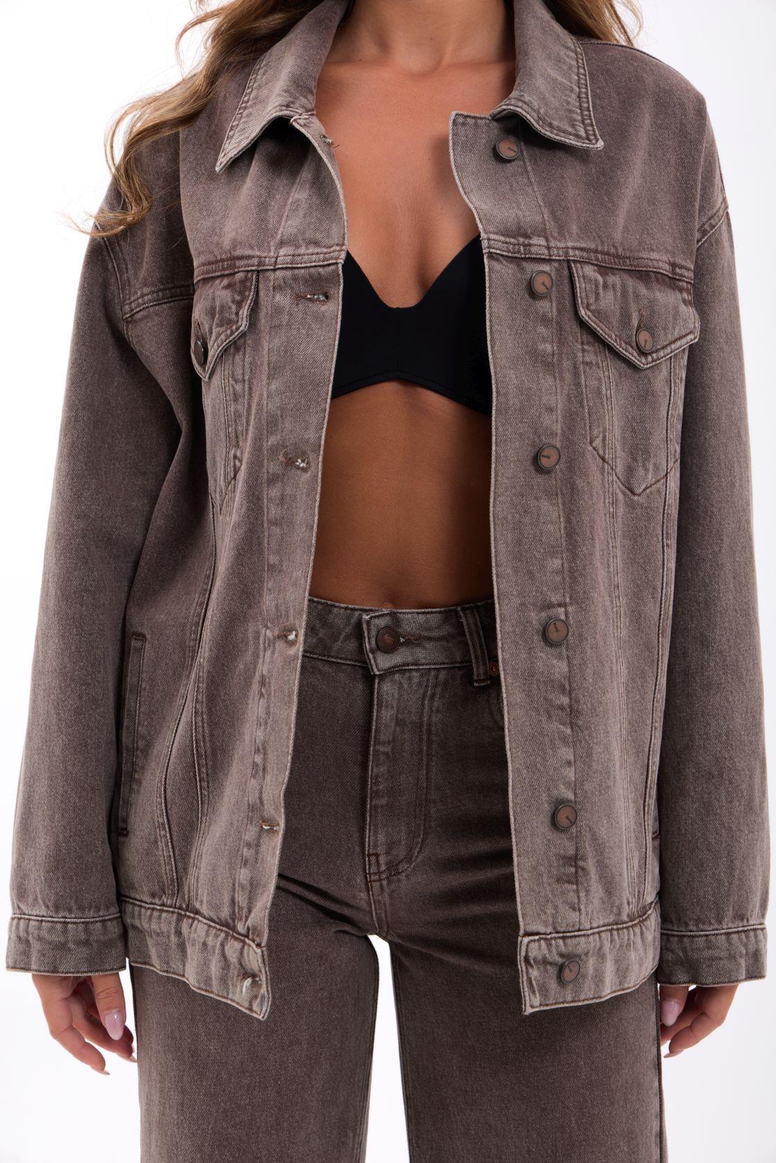 7490 Jeansjacke – Braun