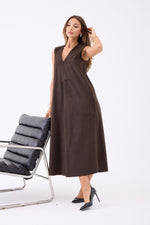 7507 KLEID-KAFFEE