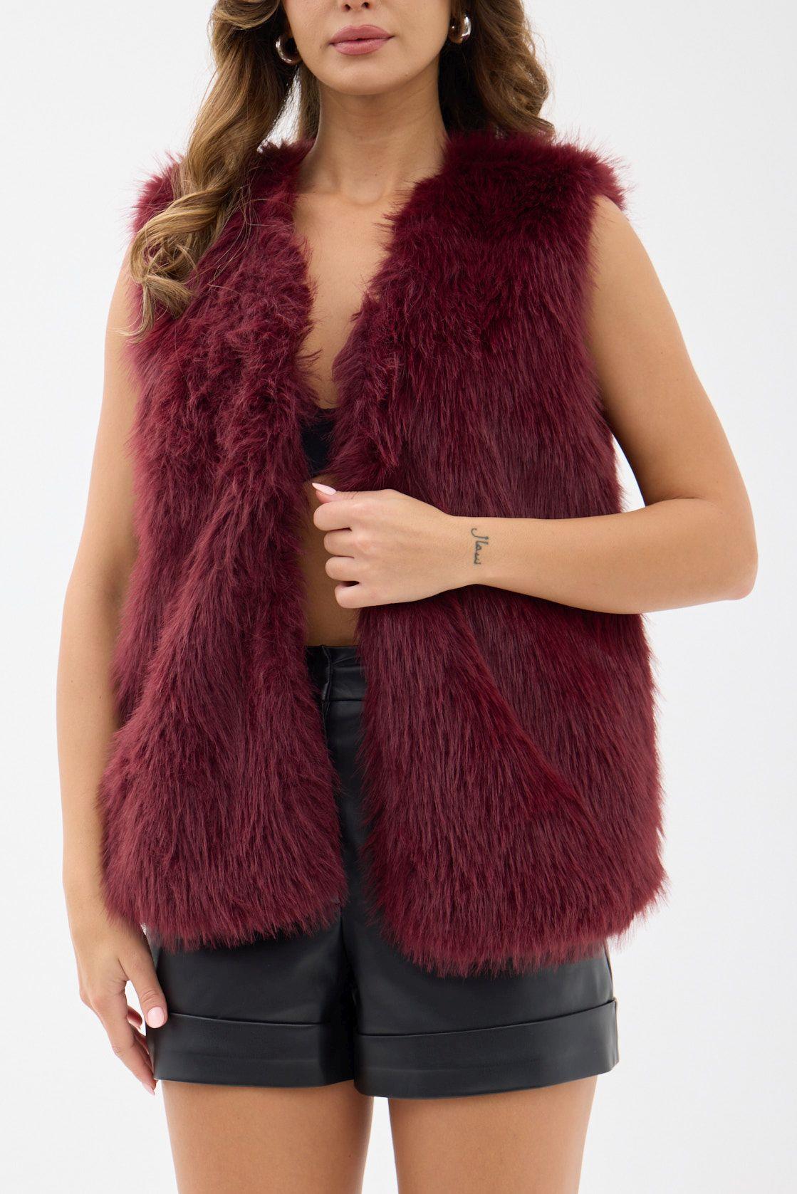 7522 KÜRK YELEK-BORDO