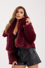 7528 FUR-CLARET RED
